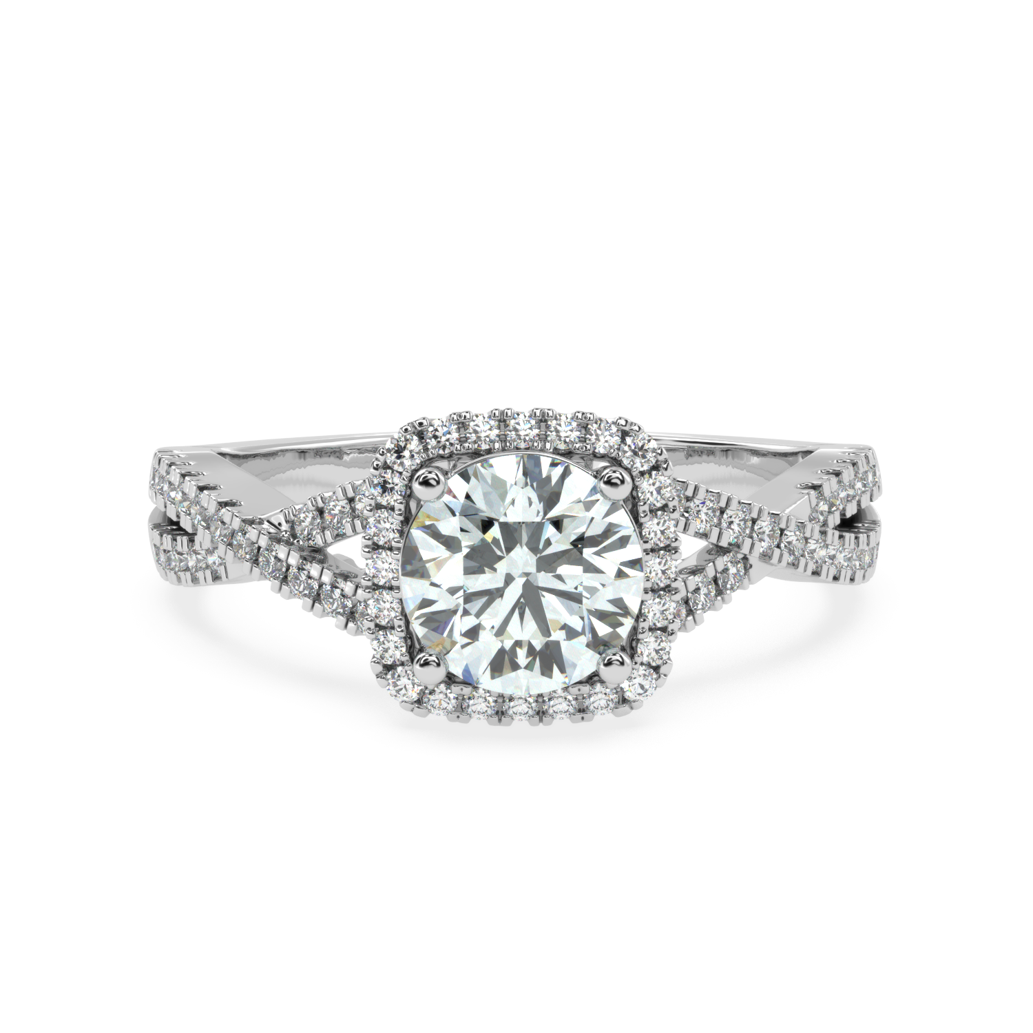 Buy 1.03Ct Multirow Natural Diamond Ring | SolitaireKart